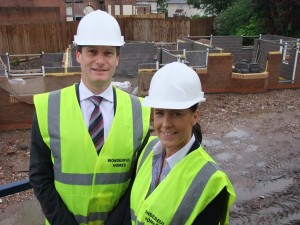 Manageress of Bairstow Eves Acocks Green branch tours new homes development on Gospel Lane