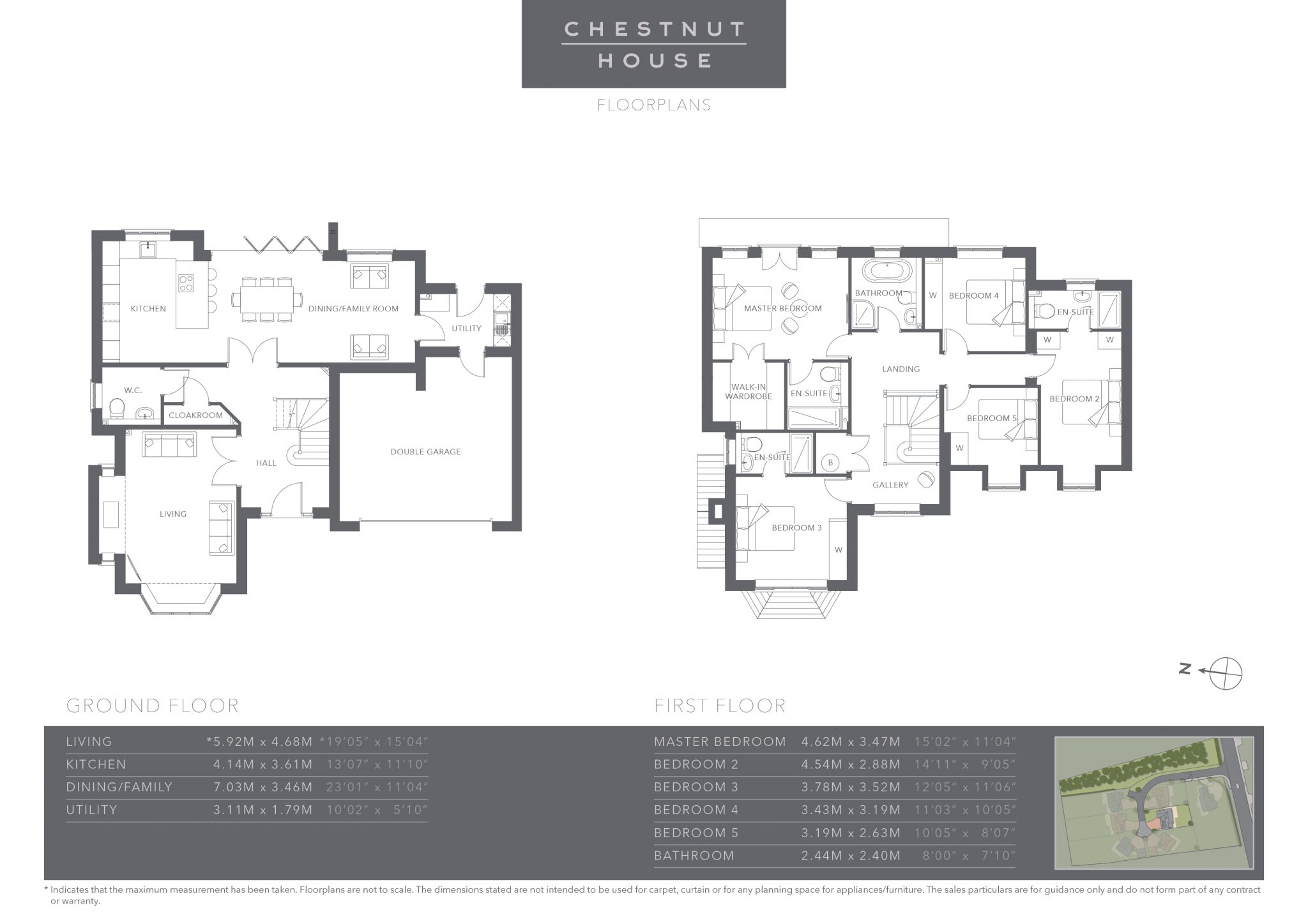 The Coppice - Plot 2 - Chestnut House - Floor Plans