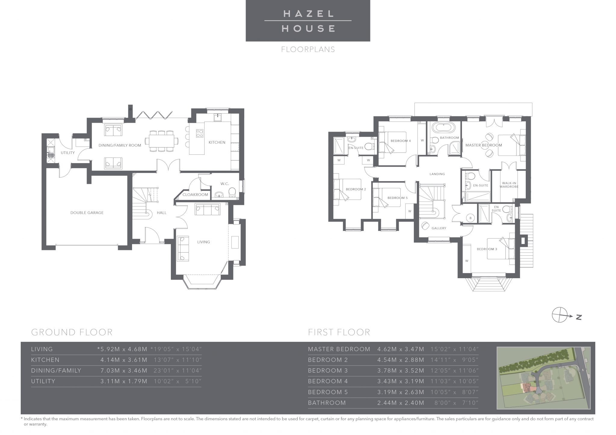 The Coppice - Plot 5 - Hazel House - Floor Plans