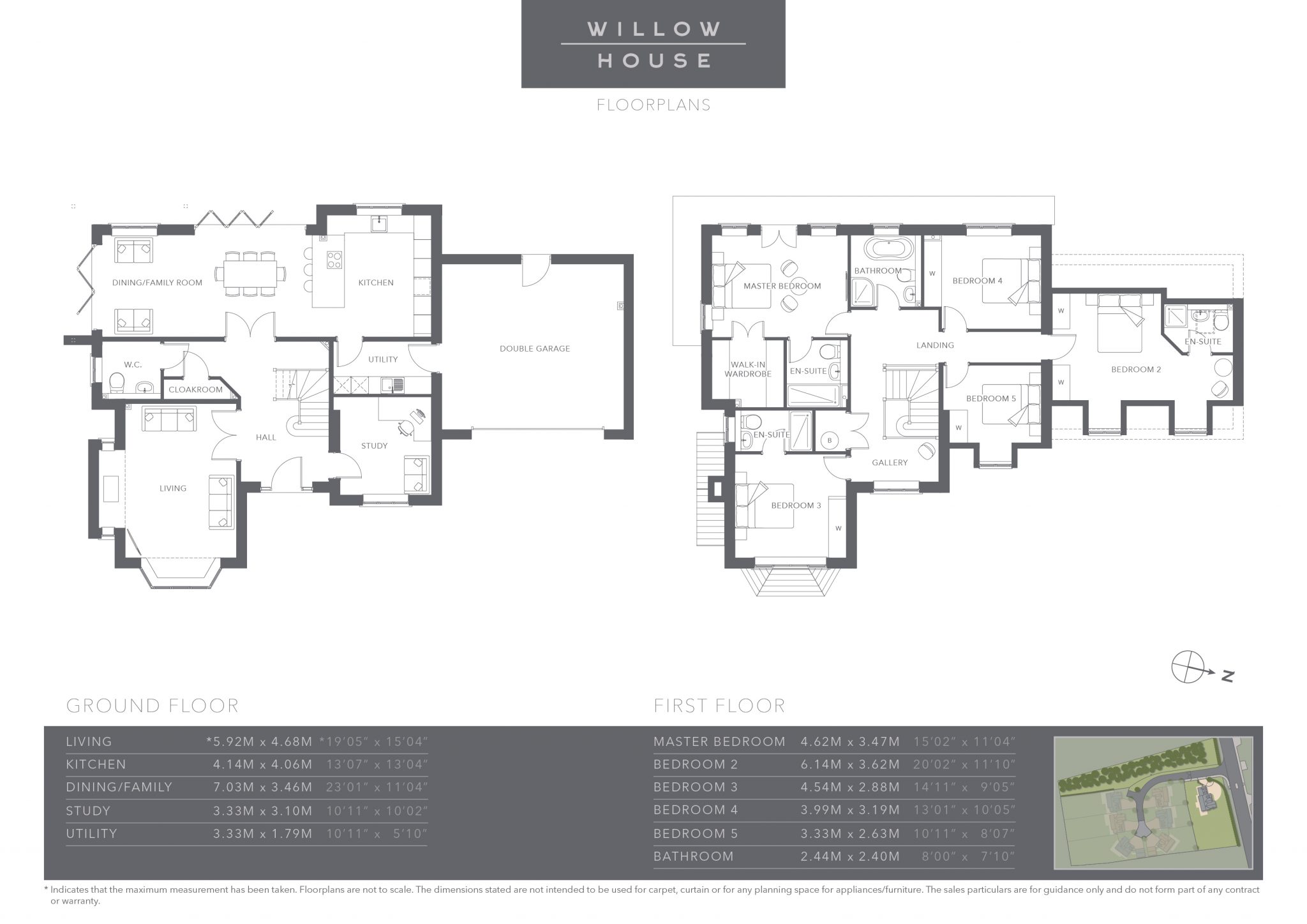 The Coppice - Plot 7 - Willow House - Floor Plans