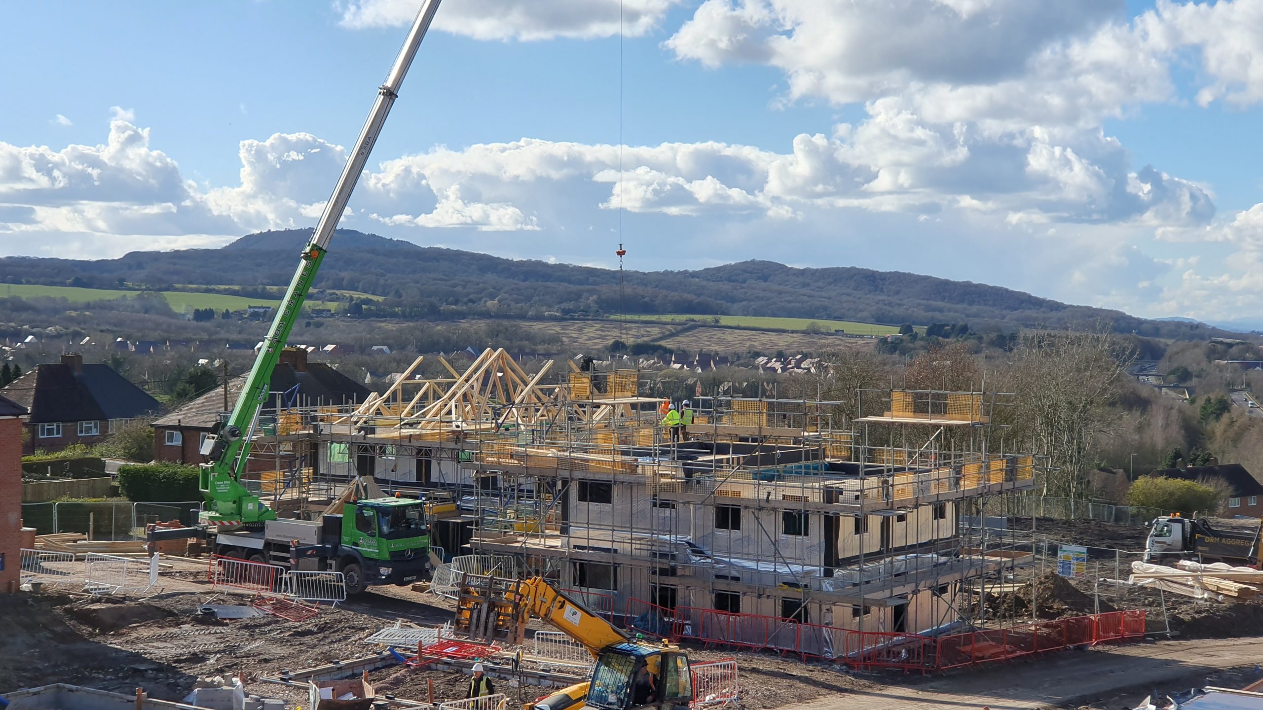 Timber Frames going up in Telford Wonderful Homes Limited
